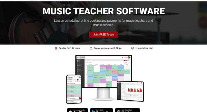 My Music Lessons homepage